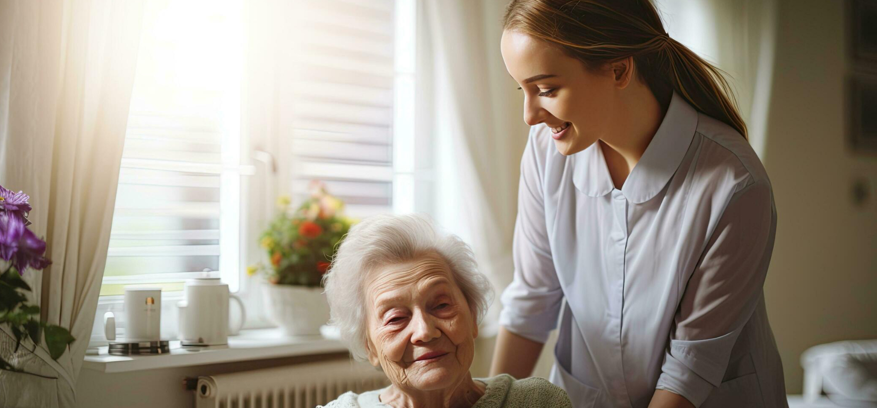 caregiver with elderly